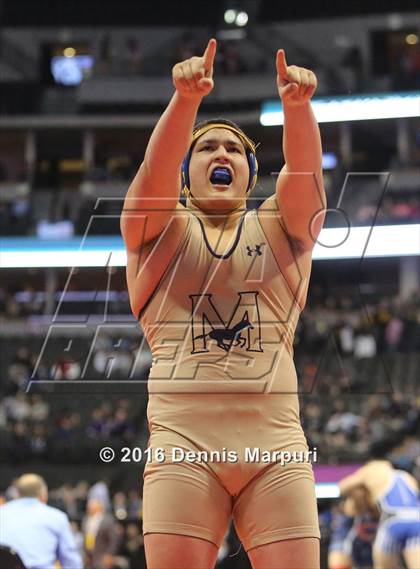 Thumbnail 1 in CHSAA State Wrestling Championships (3A Finals) photogallery.