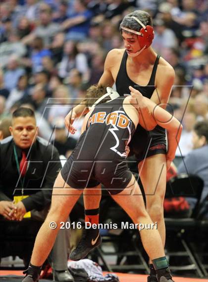Thumbnail 3 in CHSAA State Wrestling Championships (3A Finals) photogallery.
