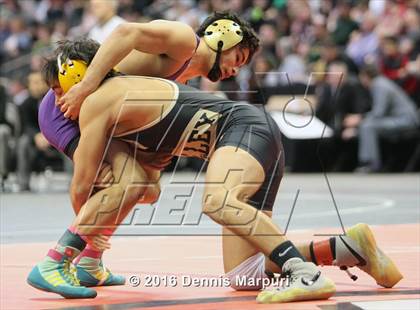Thumbnail 1 in CHSAA State Wrestling Championships (3A Finals) photogallery.