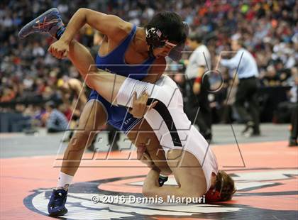Thumbnail 1 in CHSAA State Wrestling Championships (3A Finals) photogallery.