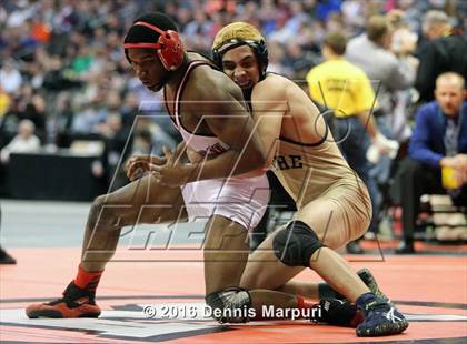 Thumbnail 1 in CHSAA State Wrestling Championships (3A Finals) photogallery.