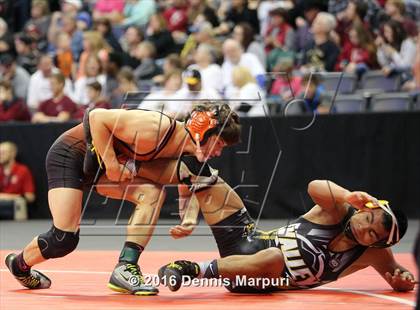 Thumbnail 1 in CHSAA State Wrestling Championships (3A Finals) photogallery.