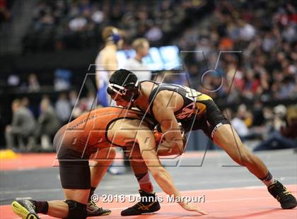 Thumbnail 1 in CHSAA State Wrestling Championships (3A Finals) photogallery.