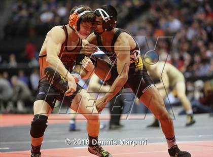 Thumbnail 1 in CHSAA State Wrestling Championships (3A Finals) photogallery.