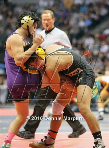 Thumbnail 1 in CHSAA State Wrestling Championships (3A Finals) photogallery.