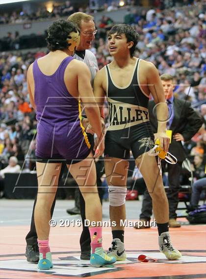 Thumbnail 1 in CHSAA State Wrestling Championships (3A Finals) photogallery.