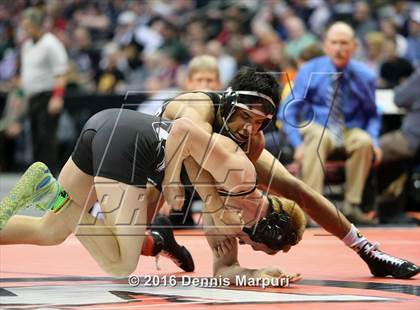 Thumbnail 3 in CHSAA State Wrestling Championships (3A Finals) photogallery.