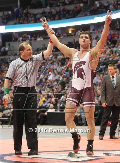 Thumbnail 1 in CHSAA State Wrestling Championships (3A Finals) photogallery.