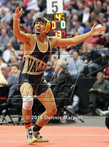 Thumbnail 1 in CHSAA State Wrestling Championships (3A Finals) photogallery.