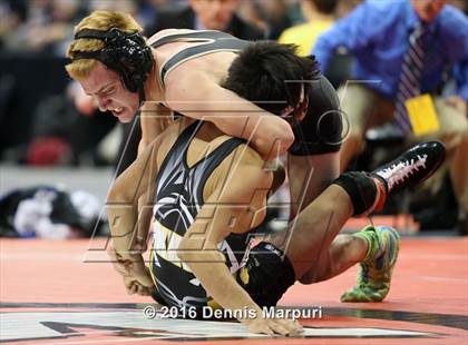 Thumbnail 1 in CHSAA State Wrestling Championships (3A Finals) photogallery.