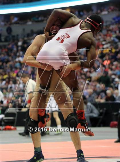 Thumbnail 1 in CHSAA State Wrestling Championships (3A Finals) photogallery.