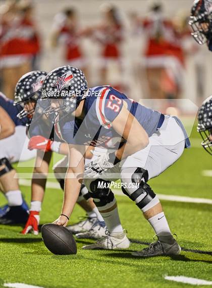 Thumbnail 3 in Wimberley vs. Bellville (UIL Football 4A D2 Semifinal) photogallery.