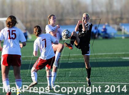 Thumbnail 3 in Parkway South vs. Blue Valley Northwest (St. Louis Soccer Classic) photogallery.