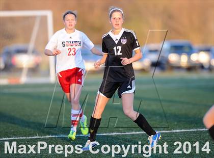 Thumbnail 3 in Parkway South vs. Blue Valley Northwest (St. Louis Soccer Classic) photogallery.