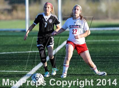 Thumbnail 1 in Parkway South vs. Blue Valley Northwest (St. Louis Soccer Classic) photogallery.