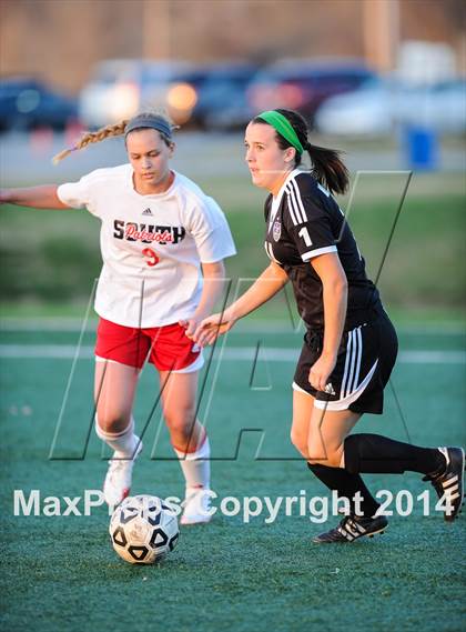Thumbnail 2 in Parkway South vs. Blue Valley Northwest (St. Louis Soccer Classic) photogallery.