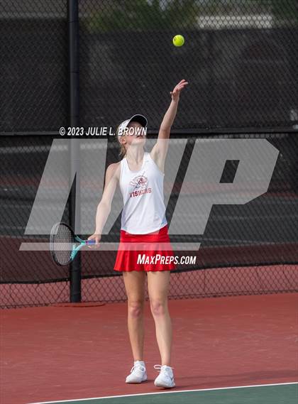 Thumbnail 2 in North Central vs Fishers (IHSAA Fishers Regional Team Singles) photogallery.