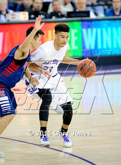 Thumbnail 1 in Modesto Christian vs. Sacramento (CIF SJS D2 Final) photogallery.