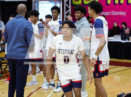 Thumbnail 2 in Archbishop Stepinac vs. Richmond Heights (Army National Guard Hoophall Classic) photogallery.