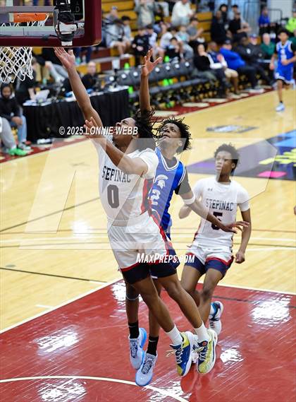 Thumbnail 1 in Archbishop Stepinac vs. Richmond Heights (Army National Guard Hoophall Classic) photogallery.