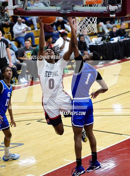 Thumbnail 3 in Archbishop Stepinac vs. Richmond Heights (Army National Guard Hoophall Classic) photogallery.