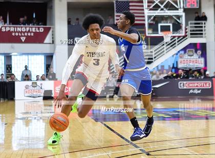 Thumbnail 1 in Archbishop Stepinac vs. Richmond Heights (Army National Guard Hoophall Classic) photogallery.