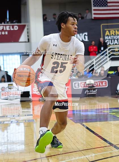 Thumbnail 1 in Archbishop Stepinac vs. Richmond Heights (Army National Guard Hoophall Classic) photogallery.