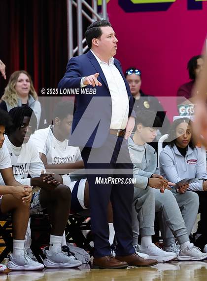 Thumbnail 1 in Archbishop Stepinac vs. Richmond Heights (Army National Guard Hoophall Classic) photogallery.