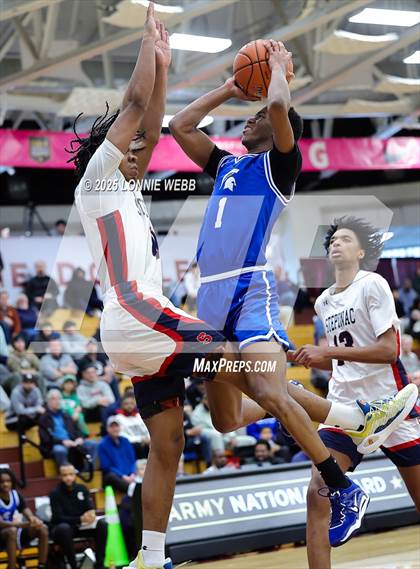 Thumbnail 3 in Archbishop Stepinac vs. Richmond Heights (Army National Guard Hoophall Classic) photogallery.