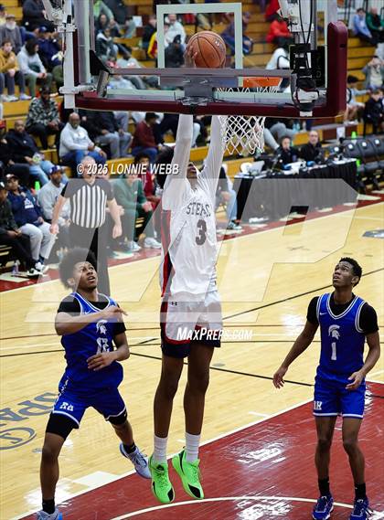 Thumbnail 1 in Archbishop Stepinac vs. Richmond Heights (Army National Guard Hoophall Classic) photogallery.