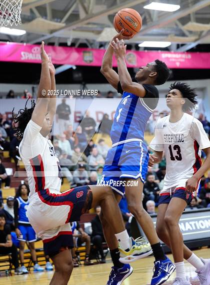 Thumbnail 3 in Archbishop Stepinac vs. Richmond Heights (Army National Guard Hoophall Classic) photogallery.