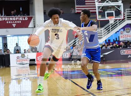 Thumbnail 3 in Archbishop Stepinac vs. Richmond Heights (Army National Guard Hoophall Classic) photogallery.