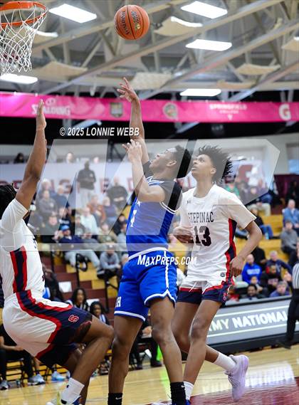 Thumbnail 1 in Archbishop Stepinac vs. Richmond Heights (Army National Guard Hoophall Classic) photogallery.