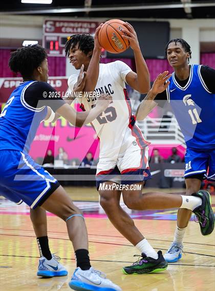 Thumbnail 1 in Archbishop Stepinac vs. Richmond Heights (Army National Guard Hoophall Classic) photogallery.