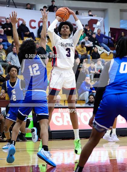 Thumbnail 3 in Archbishop Stepinac vs. Richmond Heights (Army National Guard Hoophall Classic) photogallery.