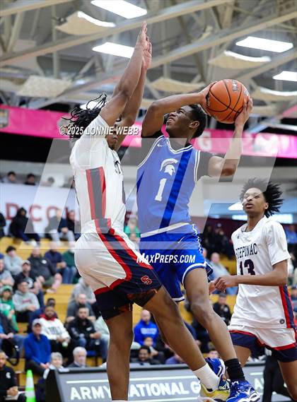 Thumbnail 2 in Archbishop Stepinac vs. Richmond Heights (Army National Guard Hoophall Classic) photogallery.