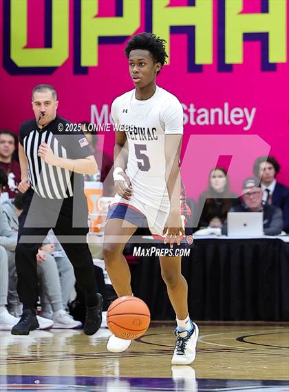 Thumbnail 1 in Archbishop Stepinac vs. Richmond Heights (Army National Guard Hoophall Classic) photogallery.