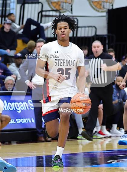 Thumbnail 2 in Archbishop Stepinac vs. Richmond Heights (Army National Guard Hoophall Classic) photogallery.