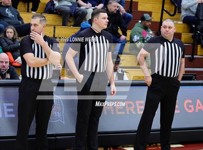 Thumbnail 2 in Archbishop Stepinac vs. Richmond Heights (Army National Guard Hoophall Classic) photogallery.