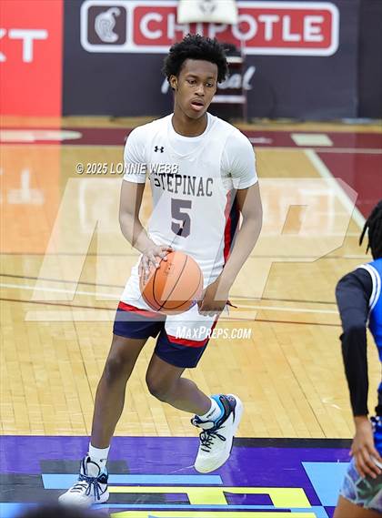 Thumbnail 1 in Archbishop Stepinac vs. Richmond Heights (Army National Guard Hoophall Classic) photogallery.