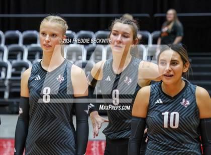 Thumbnail 3 in Johnson City vs. Wink (UIL 2A Volleyball Division I Final) photogallery.