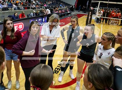 Thumbnail 3 in Johnson City vs. Wink (UIL 2A Volleyball Division I Final) photogallery.