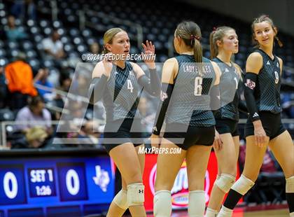 Thumbnail 2 in Johnson City vs. Wink (UIL 2A Volleyball Division I Final) photogallery.