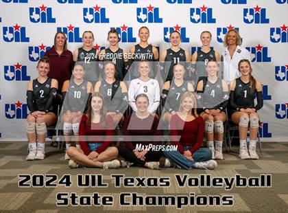 Thumbnail 3 in Johnson City vs. Wink (UIL 2A Volleyball Division I Final) photogallery.