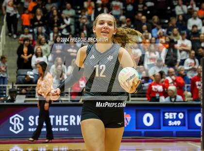 Thumbnail 3 in Johnson City vs. Wink (UIL 2A Volleyball Division I Final) photogallery.