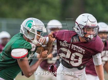 Thumbnail 3 in St. Peter&#39;s Prep @ DePaul Catholic (Scrimmage) photogallery.
