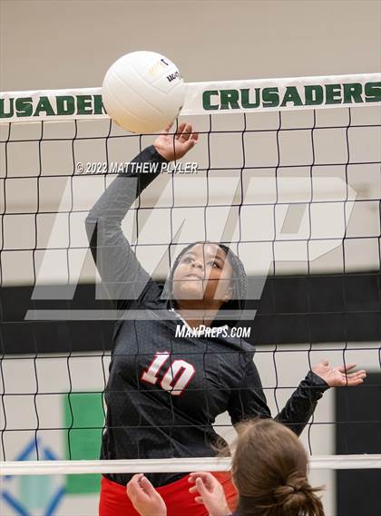 Thumbnail 2 in New Life Camp vs. The Burlington School (Grace Christian School Crusader Classic) photogallery.