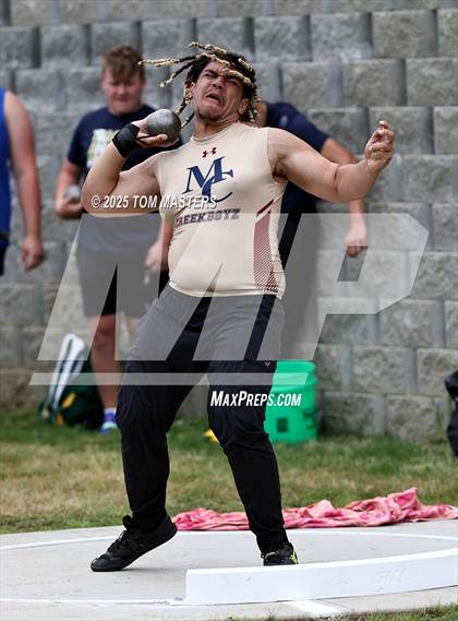 Thumbnail 3 in NCHSAA 4A West Regional (Shot Put) photogallery.