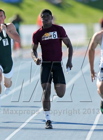Thumbnail 1 in CIF State Track & Field Championships (Boys 4x100 Relay) photogallery.