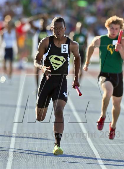 Thumbnail 1 in CIF State Track & Field Championships (Boys 4x100 Relay) photogallery.